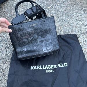 Karl Lagerfeld Black Logo Tote